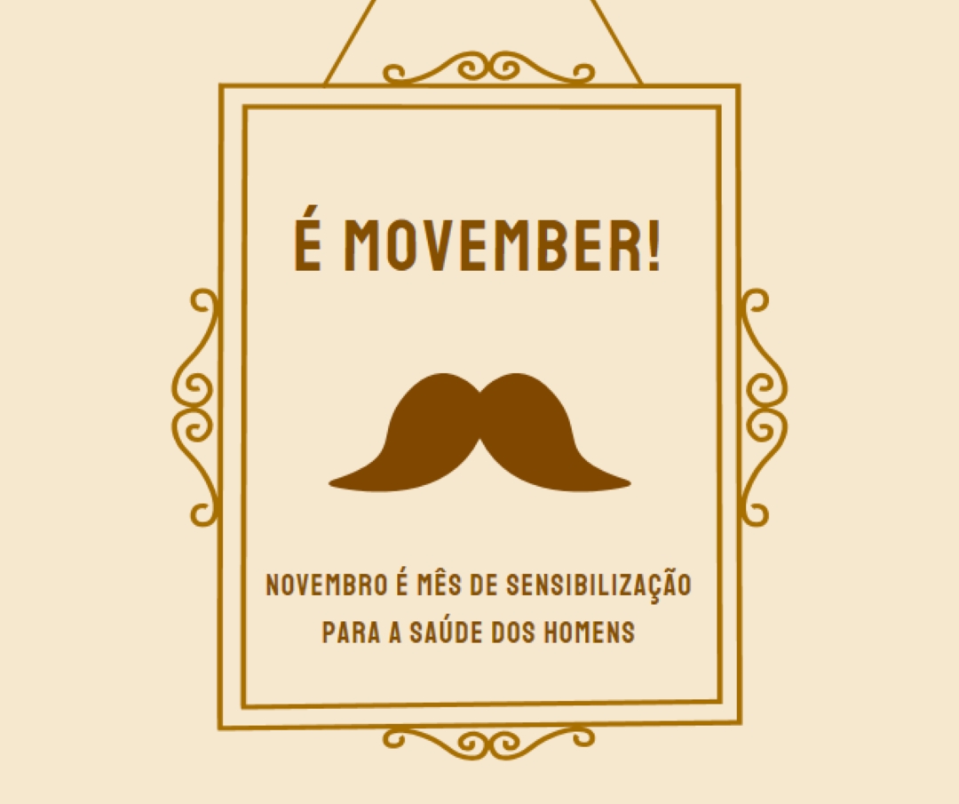 Mustaches para novembro brown vintage-retro