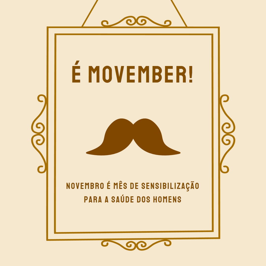 Mustaches para novembro brown vintage-retro