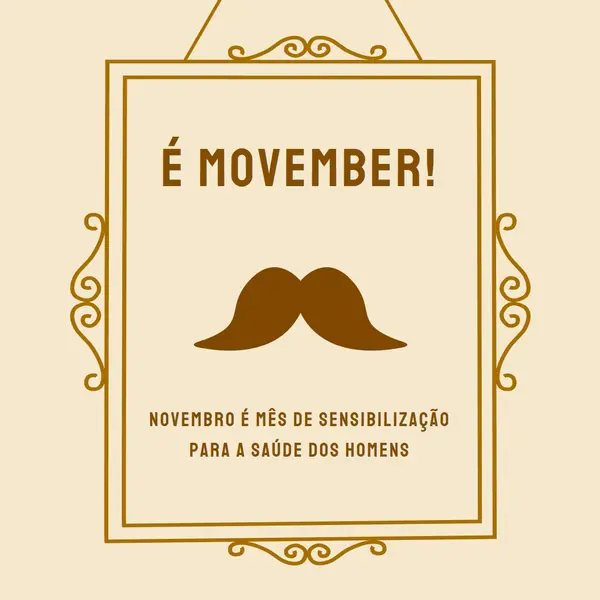 Mustaches para novembro brown vintage-retro