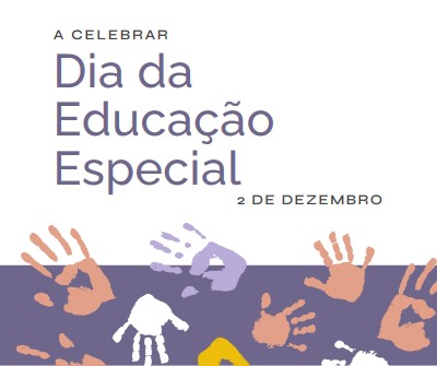 Comemoração do dia da educação especial purple whimsical-color-block