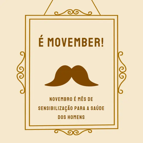 Mustaches para novembro brown vintage-retro