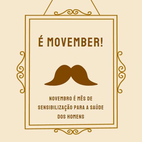 Mustaches para novembro brown vintage-retro