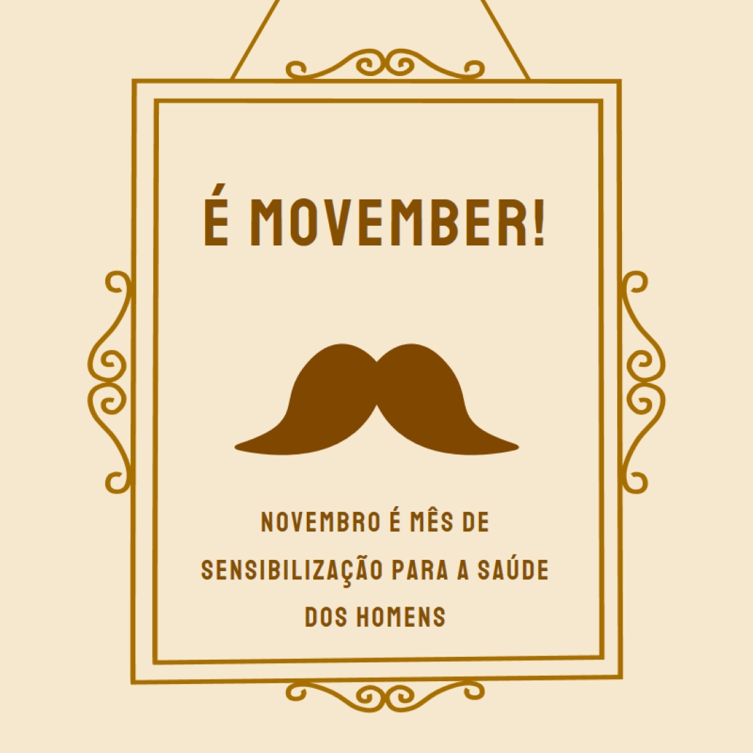 Mustaches para novembro brown vintage-retro