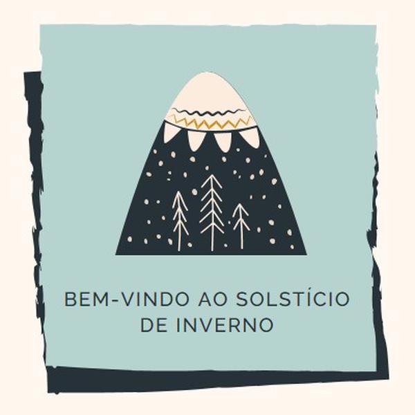 Bem-vindo ao solstício de inverno blue whimsical-color-block