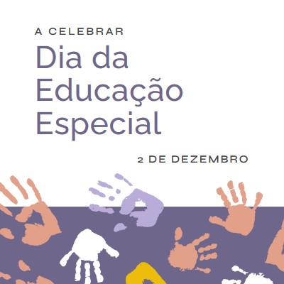 Comemoração do dia da educação especial purple whimsical-color-block