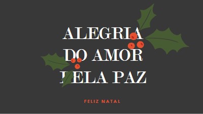 Paz, amor, alegria gray modern-simple