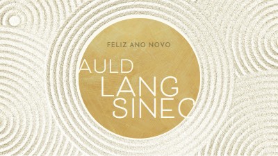 Feliz ano novo (auld lang syne) white modern-simple