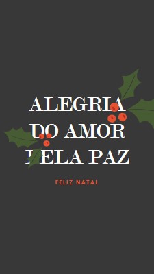 Paz, amor, alegria gray modern-simple