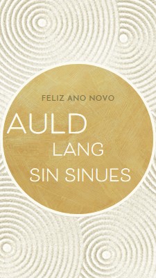 Feliz ano novo (auld lang syne) white modern-simple