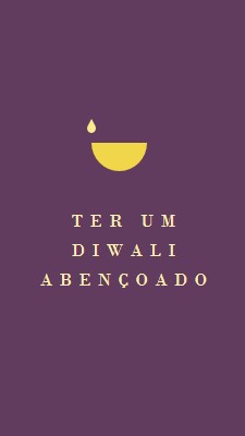 Bênçãos de Diwali purple modern-simple