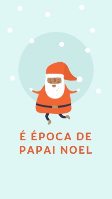 É época do Pai Natal. blue whimsical-color-block