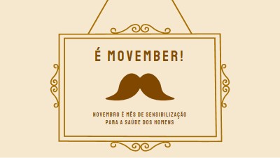 Mustaches para novembro brown vintage-retro