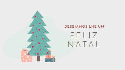 Desejando-lhe um Feliz Natal pink whimsical-color-block