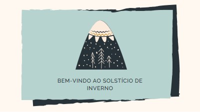 Bem-vindo ao solstício de inverno blue whimsical-color-block