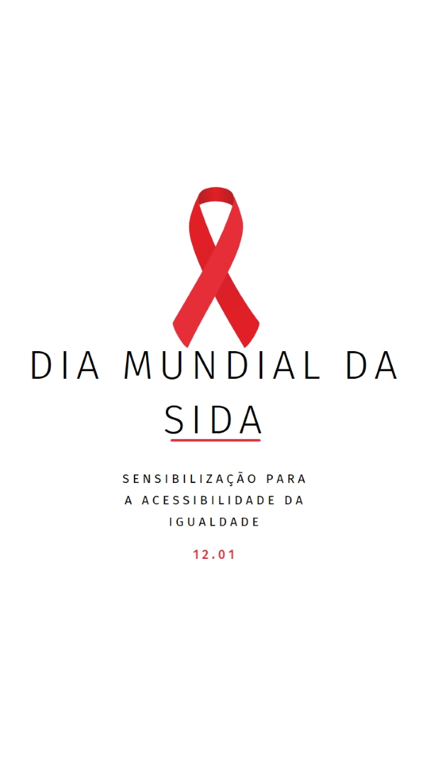 Sensibilização para a SIDA white modern-simple