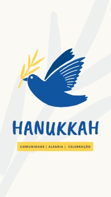 Hanukkah deseja white organic-simple