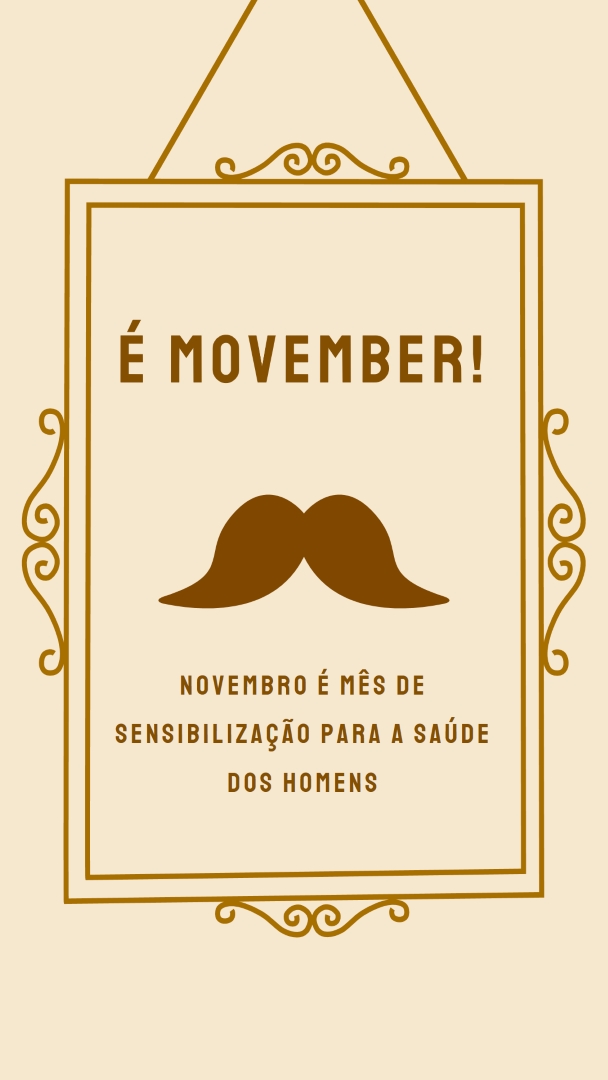 Mustaches para novembro brown vintage-retro