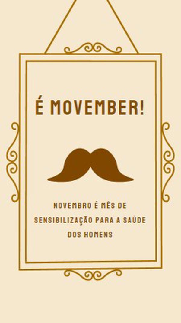 Mustaches para novembro brown vintage-retro