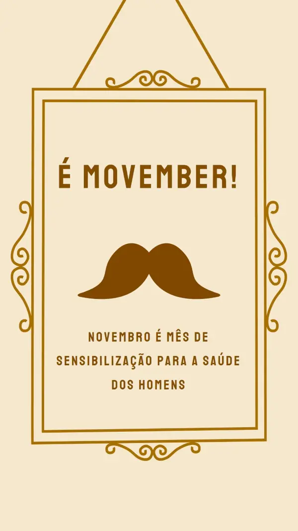 Mustaches para novembro brown vintage-retro