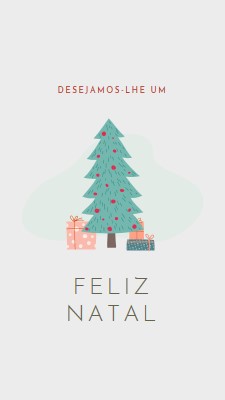 Desejando-lhe um Feliz Natal pink whimsical-color-block