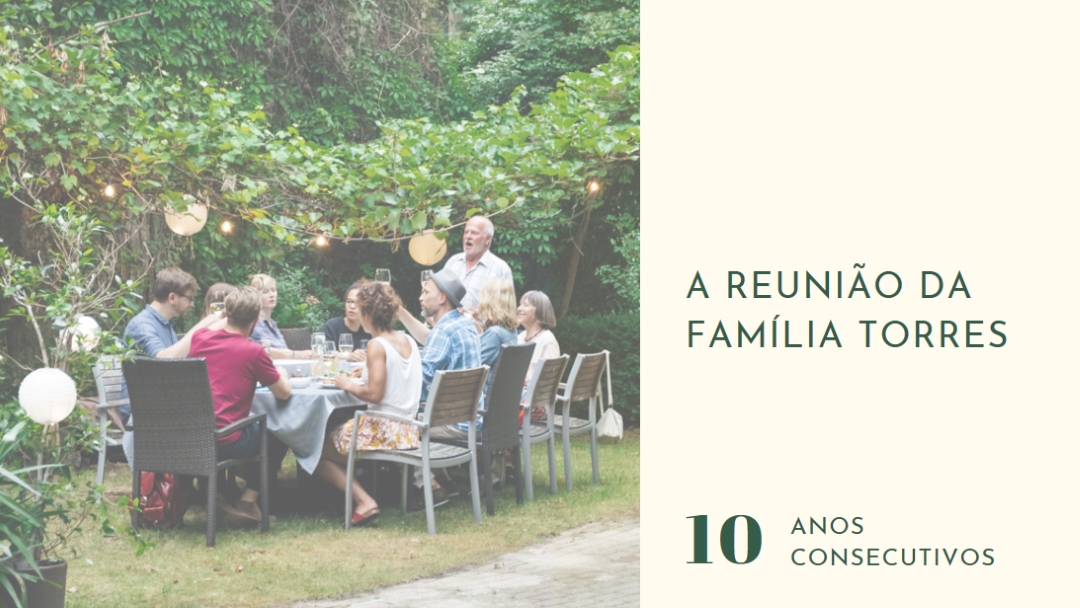 Jantar em família green modern-simple