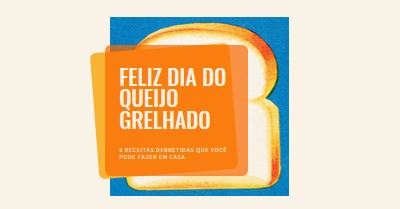 Feliz Dia do Queijo Grelhado orange modern-bold