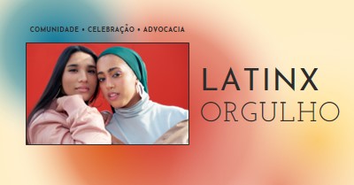 Celebrar a comunidade latinx red modern-bold