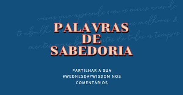 Palavra para o sábio blue modern-simple