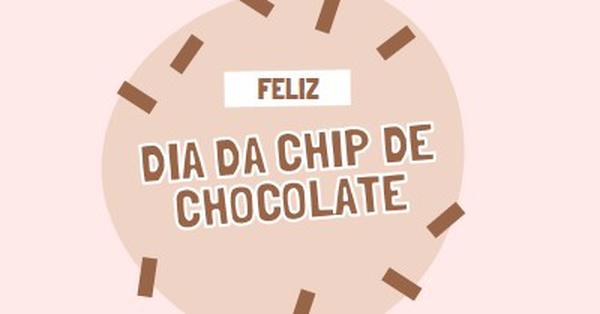 Feliz Dia do Chocolate brown organic-simple