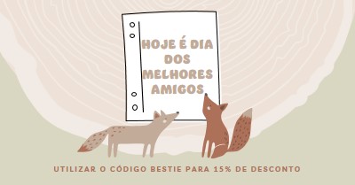 Um amigo, de facto brown whimsical-color-block