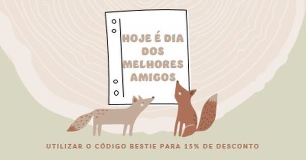 Um amigo, de facto brown whimsical-color-block