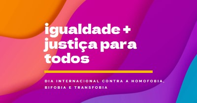 Honra dia internacional contra a homofobia purple modern-bold