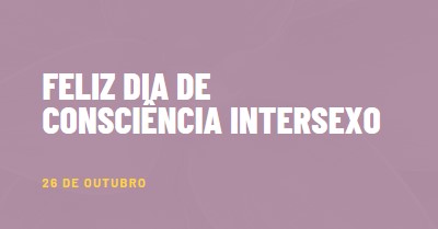 Feliz Dia de Sensibilização intersexo purple modern-bold