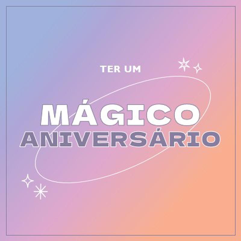 Aniversário mágico purple magical,modern,gradient