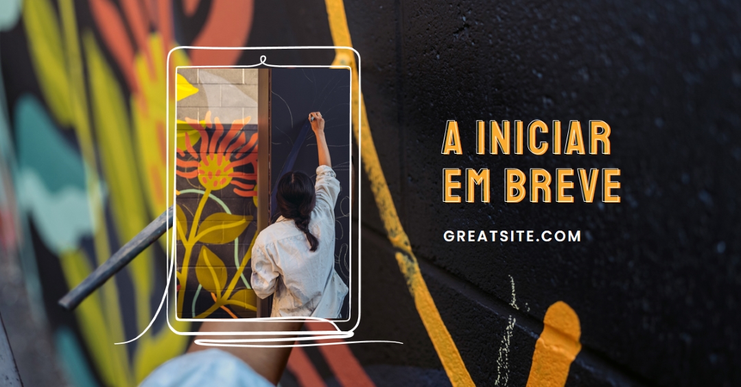 A iniciar em breve black whimsical-line