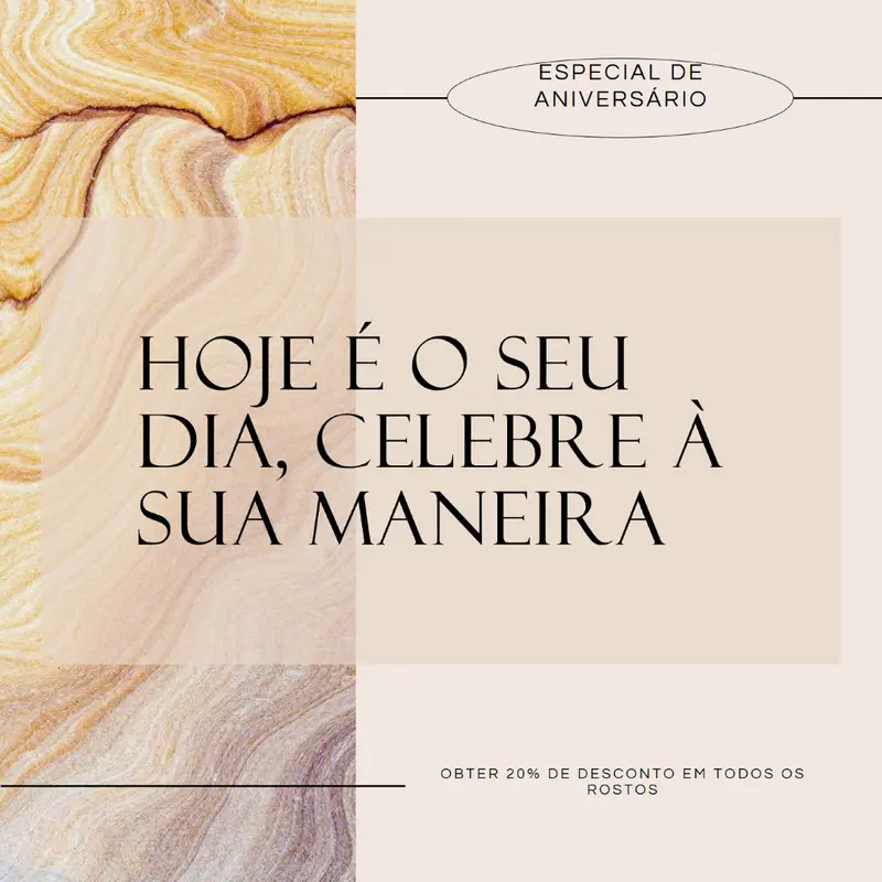 Prenda de aniversário para si brown modern,elegant,clean