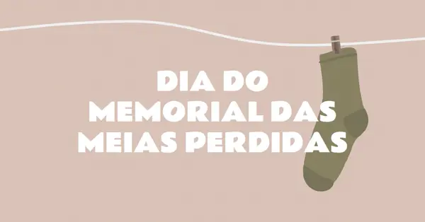 Dia do Memorial das Meias Perdidas brown whimsical-color-block