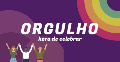 Celebrar o Orgulho purple modern-bold