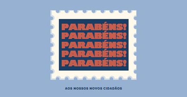 Parabéns aos nossos novos cidadãos blue modern-simple