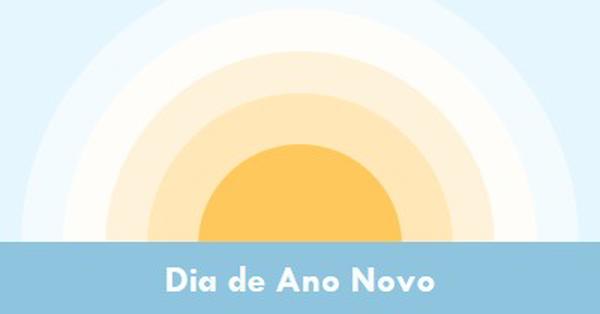 Sol do Dia de Ano Novo blue modern-simple