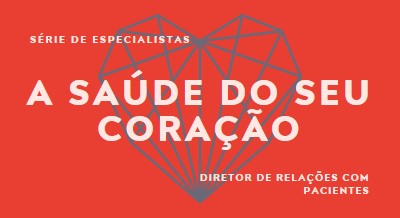 A sua saúde cardíaca red modern-bold