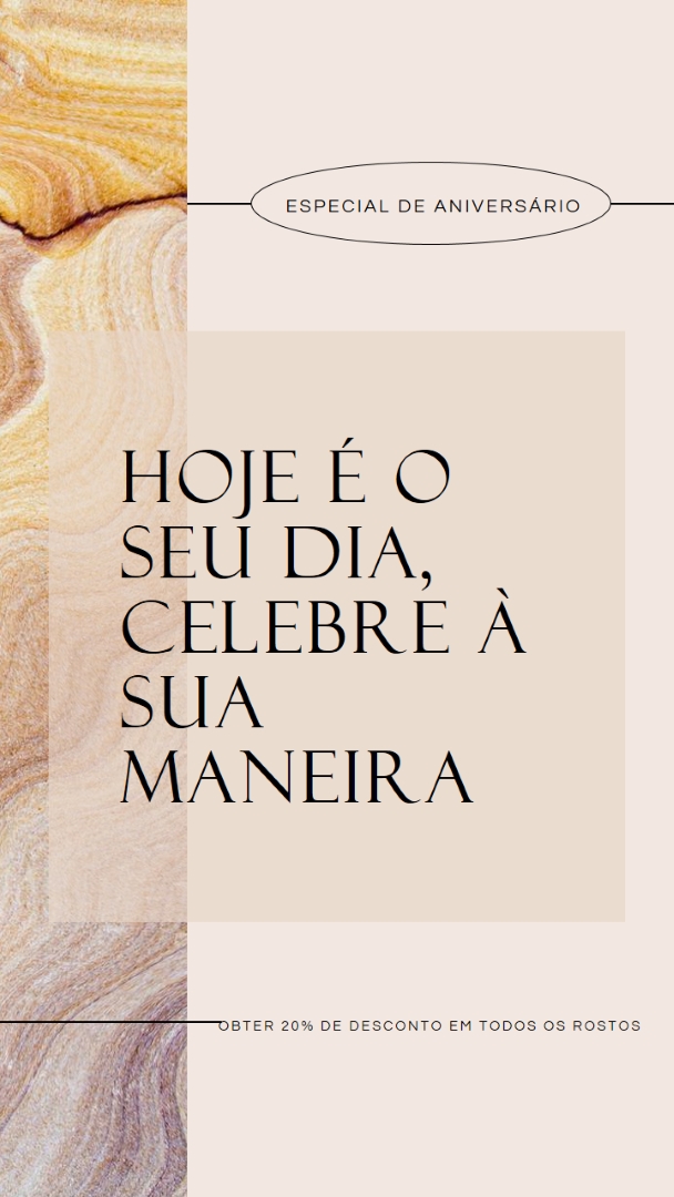 Prenda de aniversário para si brown modern,elegant,clean