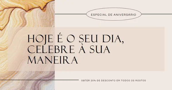 Prenda de aniversário para si brown modern,elegant,clean