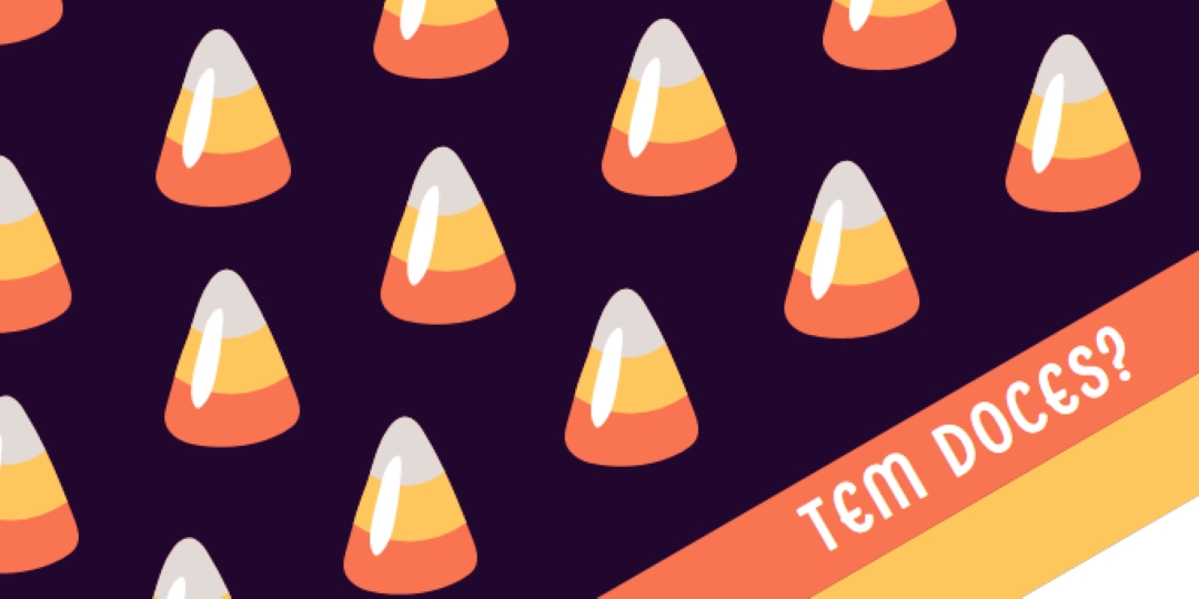 Milho doce de Halloween orange whimsical-color-block