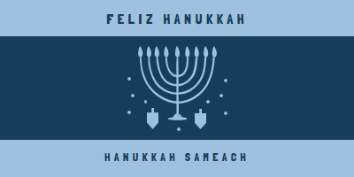 Bênçãos de Hanukkah blue modern-simple