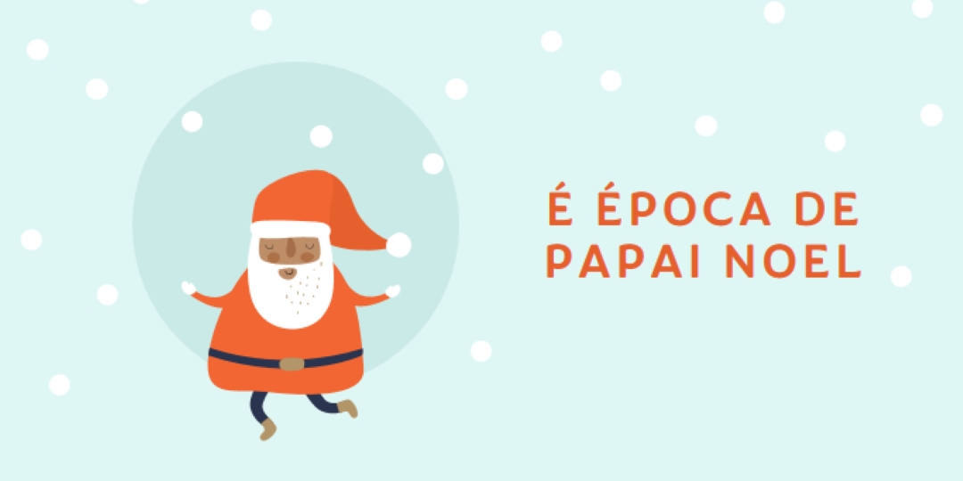 É época do Pai Natal. blue whimsical-color-block