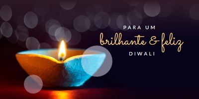 Para um & feliz Diwali black modern-simple