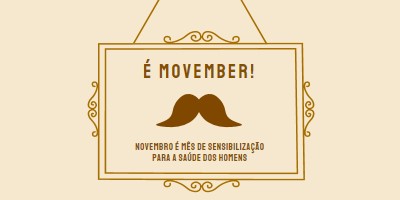 Mustaches para novembro brown vintage-retro