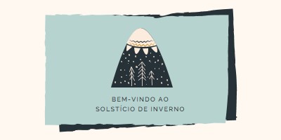 Bem-vindo ao solstício de inverno blue whimsical-color-block