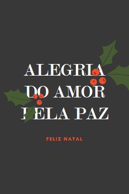 Paz, amor, alegria gray modern-simple